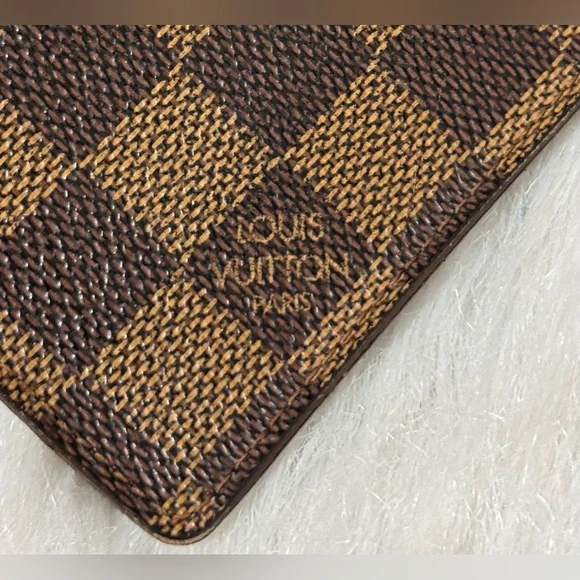 Authentic Vintage Louis Vuitton Damier Ebene Pattern Bifold Wallet GUC - Picture 1 of 15